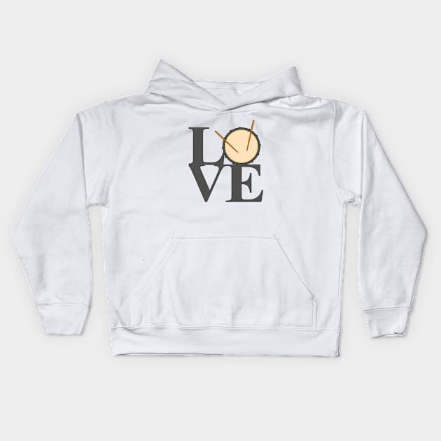 Love Drums Kids Hoodie by Woah_Jonny